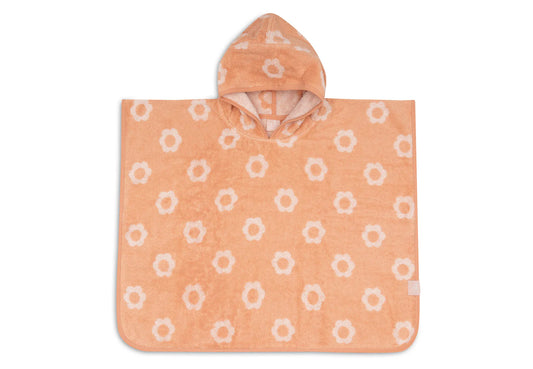 Badponcho Badstof - Bloemetjes