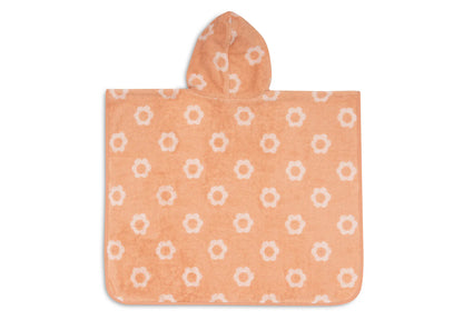 Badponcho Badstof - Bloemetjes