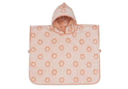 Badponcho Badstof - Bloemetjes
