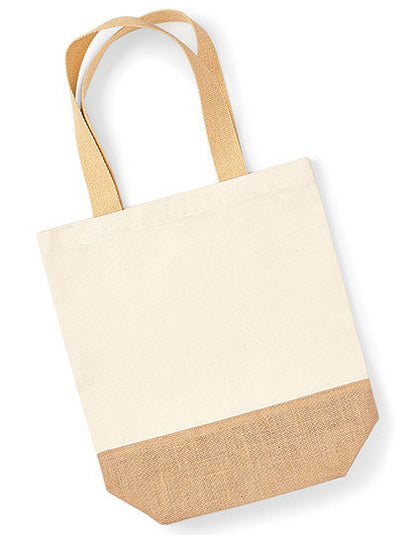 Jute base canvas shopper