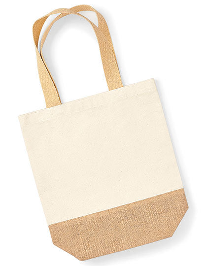 Jute base canvas shopper