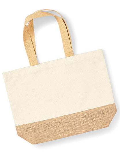 Jute base canvas shopper