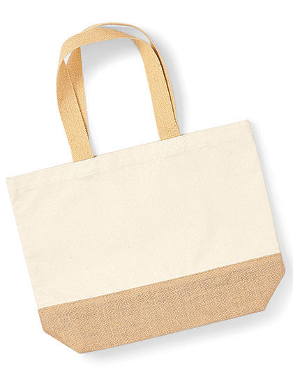 Jute base canvas shopper